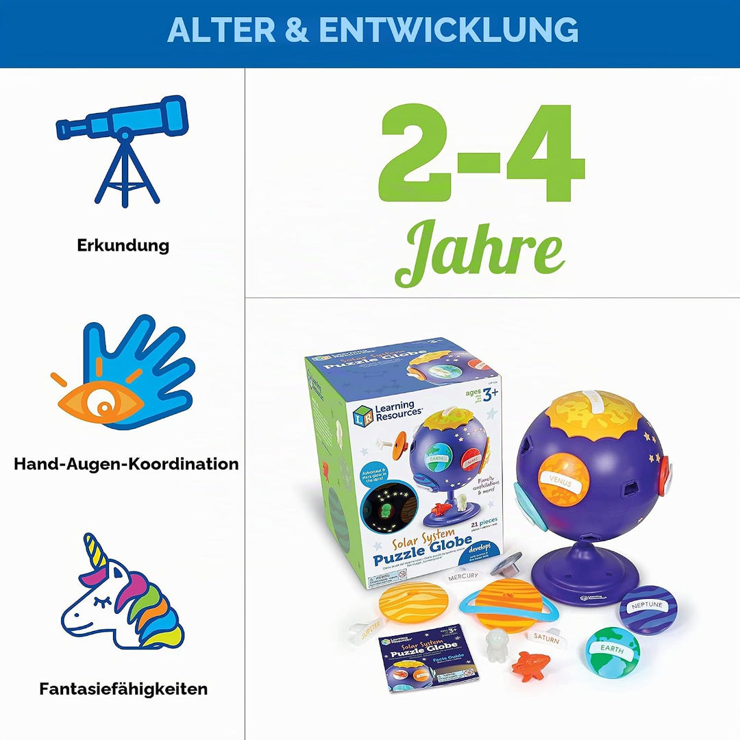 Learning Resources Steckkugel „Sonnensystem“, MINT-Spielzeug für Kinder, Weltraumdeko, Lernspielzeug