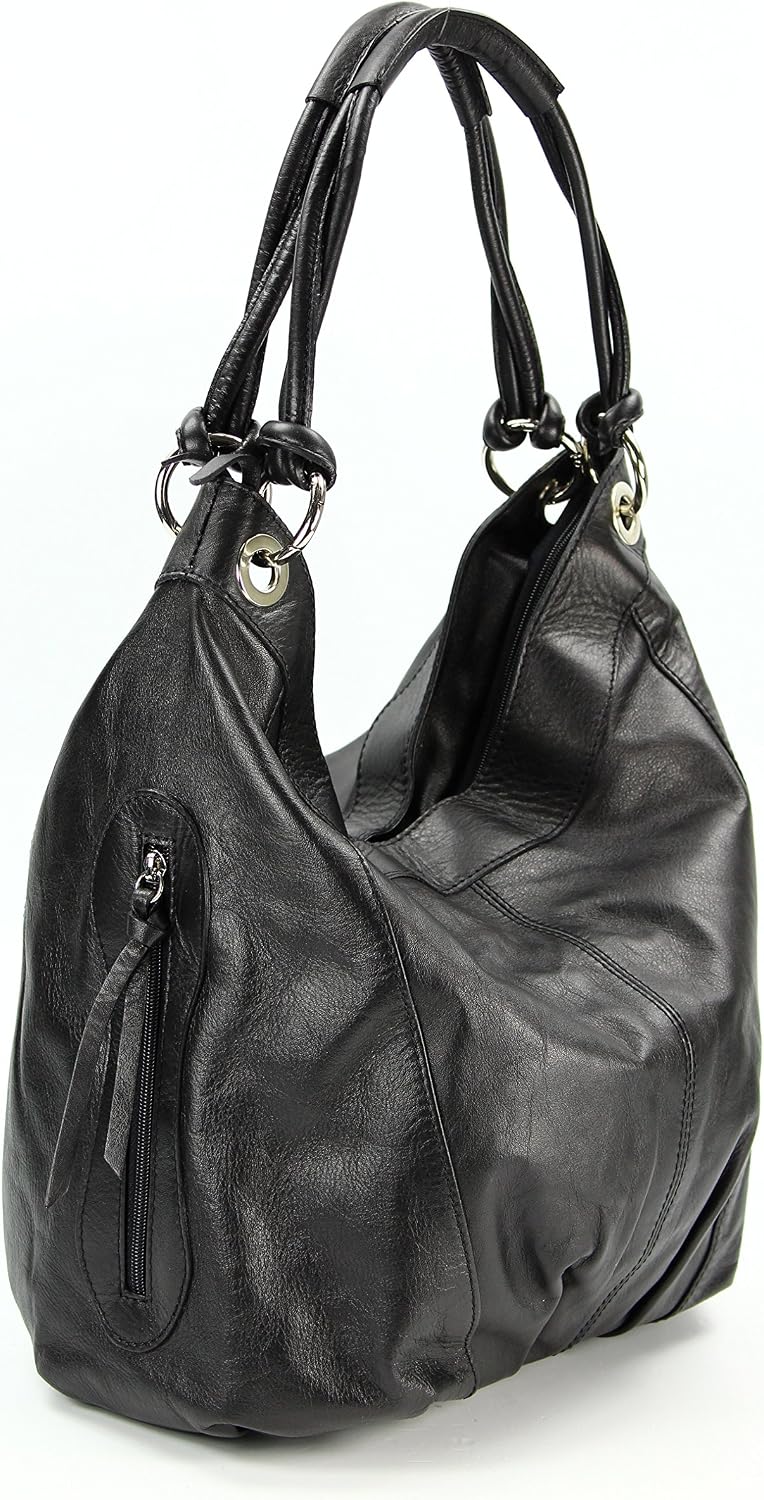 Belli ital. Nappa Leder Shopper Handtasche Damentasche Ledertasche - Farbauswahl - 35x31(mittig) x17