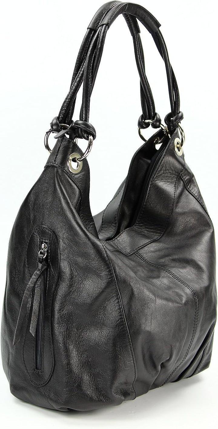 Belli ital. Nappa Leder Shopper Handtasche Damentasche Ledertasche - Farbauswahl - 35x31(mittig) x17
