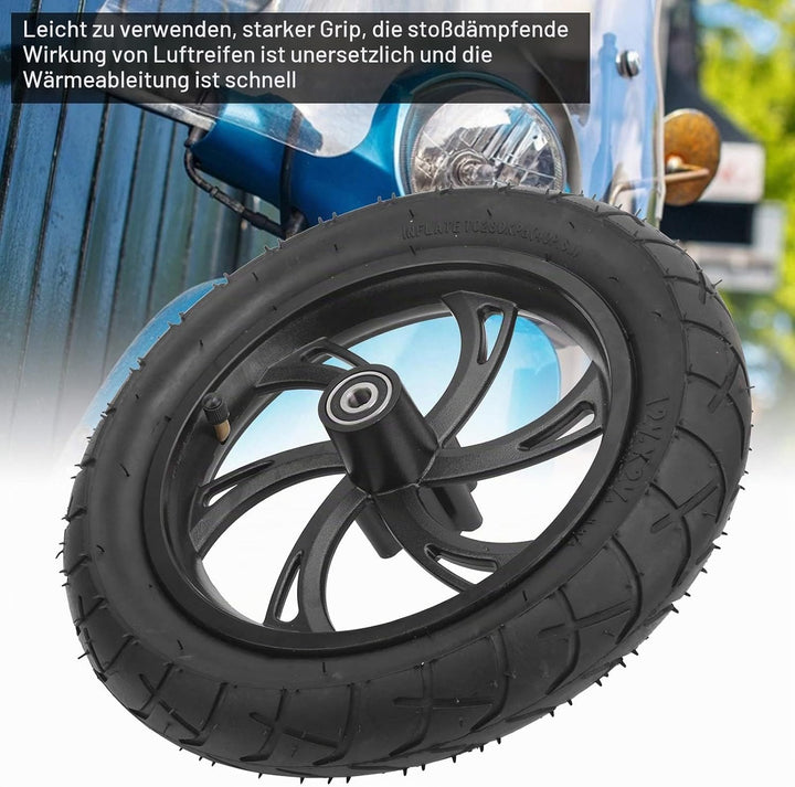 12 Zoll Radreifen Elektroroller Gummireifen Anti Rutsch Reifen Scooter Rad mit Vollreifen Nabe aus A