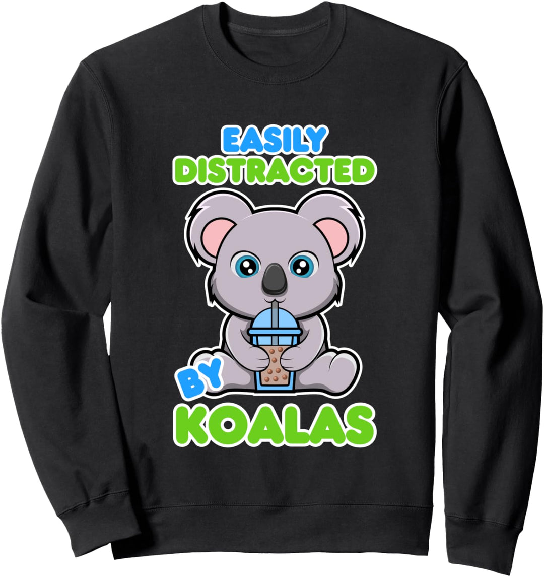 Abgelenkt von Koalas Natur Wildtiere Australischer Koala Sweatshirt