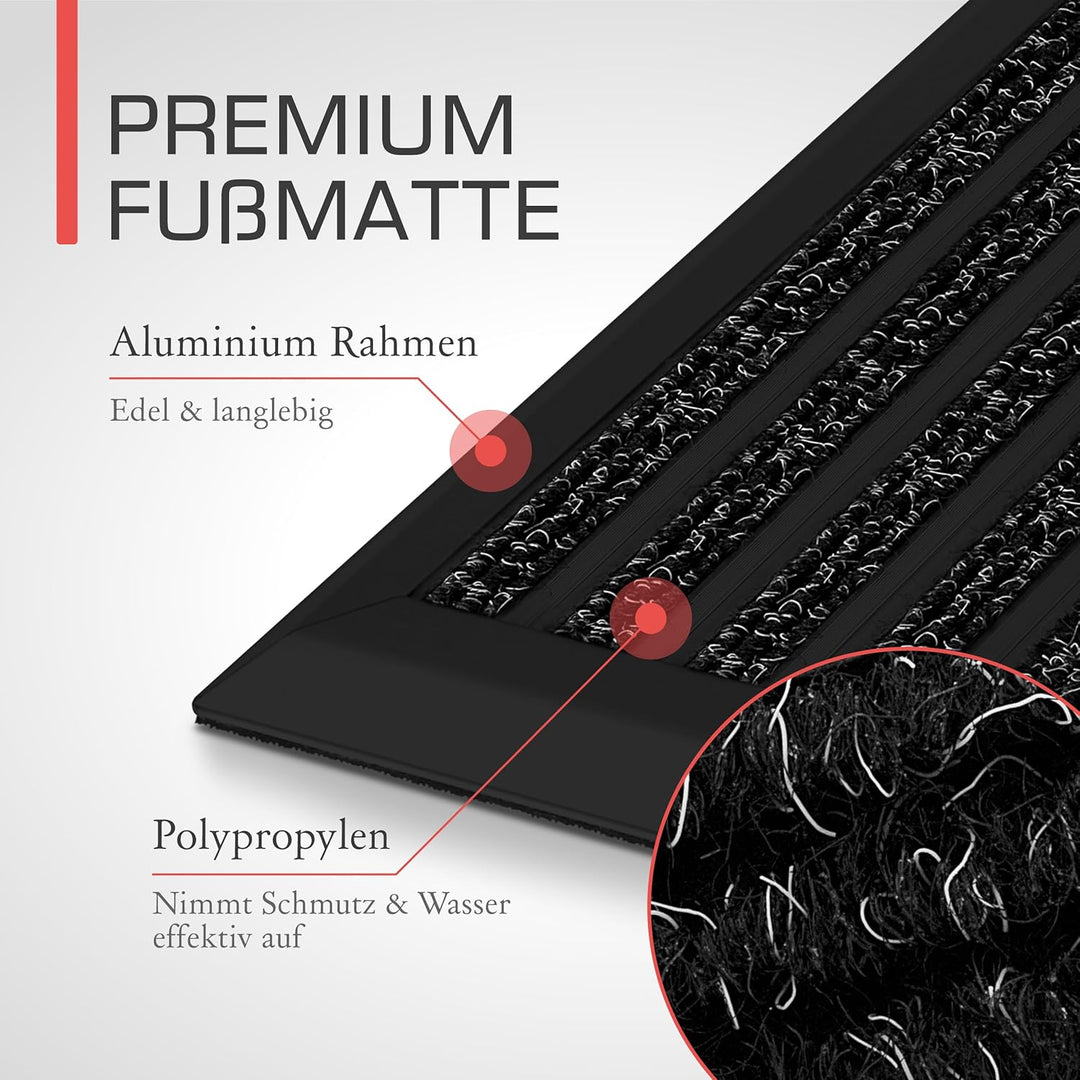 XXL Fussmatte Aussen 70x100 cm – rutschfest Rostfrei Fussabtreter Aussenbereich – Outdoor-Fussmatte