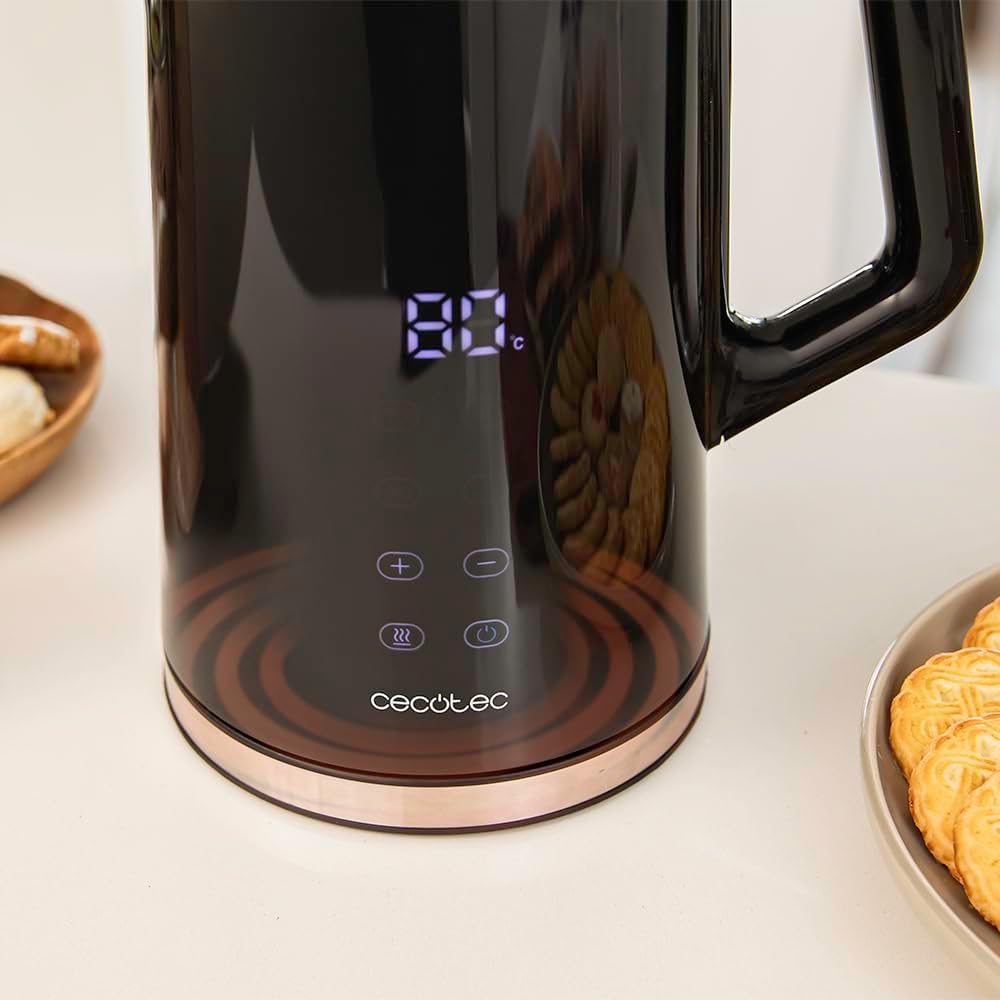 Cecotec Wasserkocher - 1,7L - Thermosense 800 Neo. 2200W Leistung, digitale Anzeige, Keep Warm-Funkt