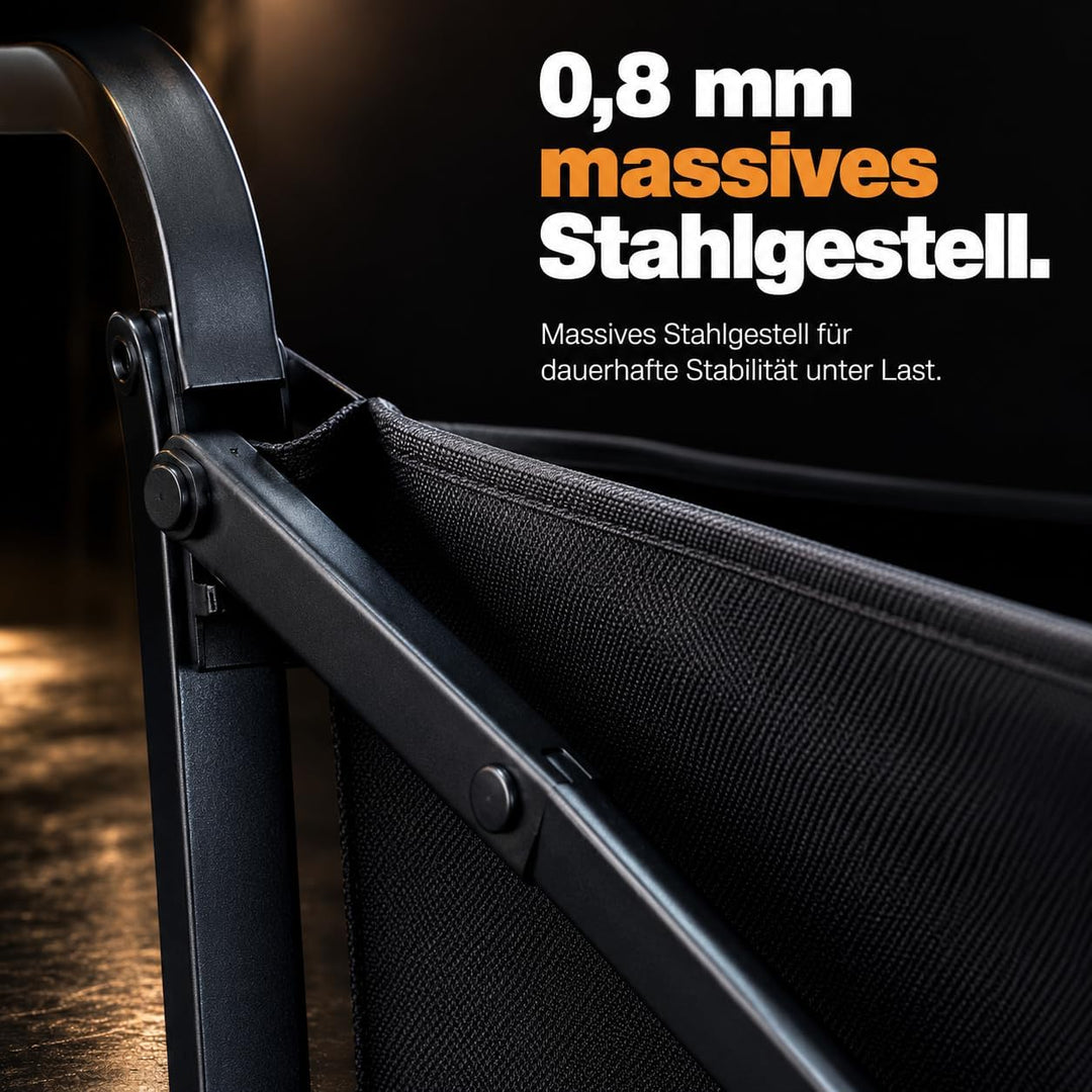 ONBEST Bollerwagen faltbar - Plus Regenschutz - Faltbollerwagen - Bollerwagen Für viele Anwendungen