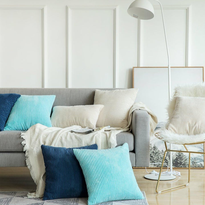 MIULEE 2er Set Kissenbezüge Kord Kissenhülle Dekorative Kissenbezug Sofakissen Couchkissen Dekokisse