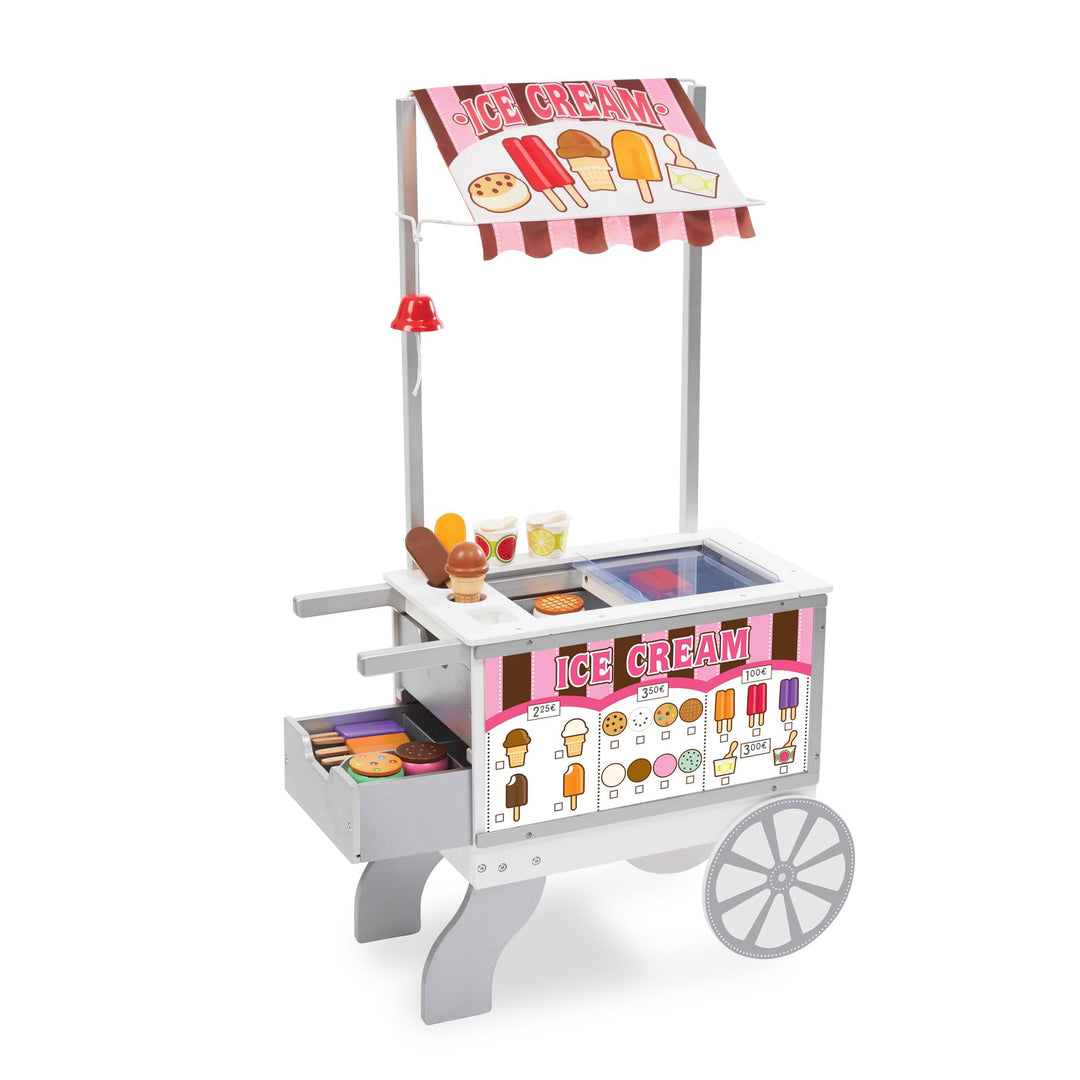 Melissa & Doug Essenswagen für Snacks und Süssigkeiten | Fantasiespielzeug | grosses Spielset | 3+ |