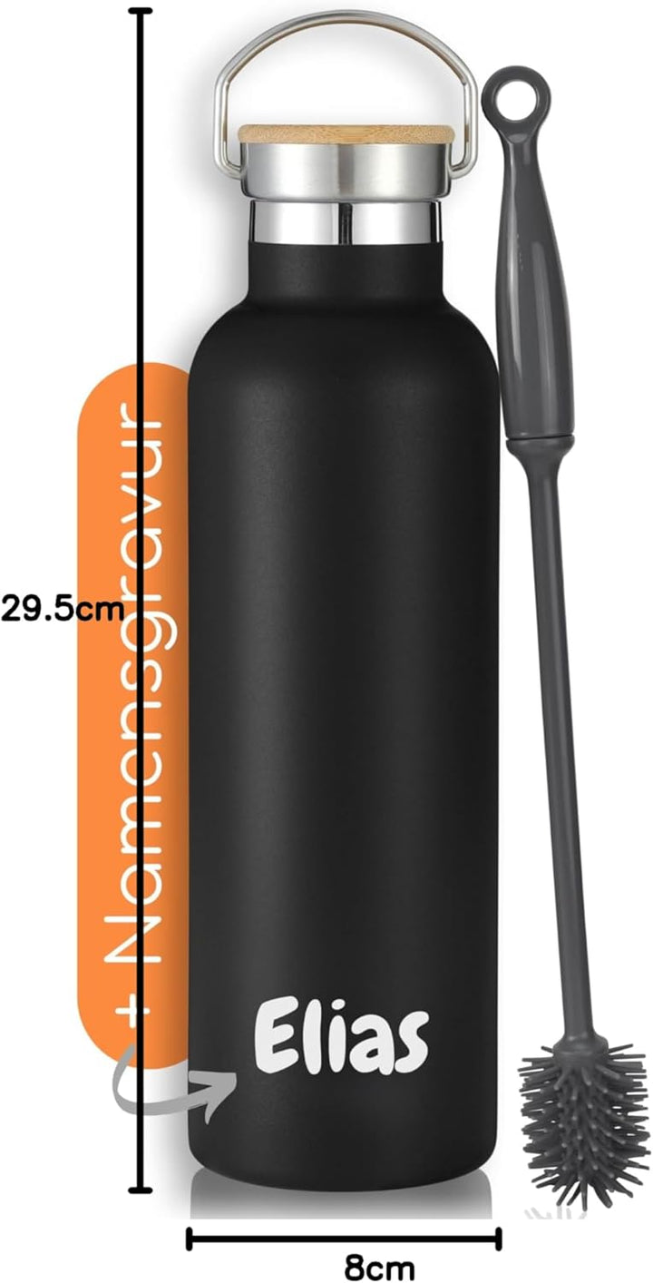 Milu® Trinkflasche mit Gravur personalisiert - als Geschenk-Idee Ostern, Vatertag, Muttertag, Weihna