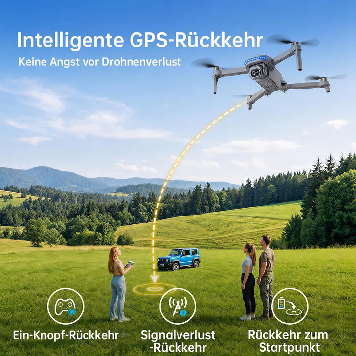GPS-Drohne mit Kamera für Erwachsene 4K, unter 249 g, max. 60 Minuten Flugzeit, professionelle Drohn