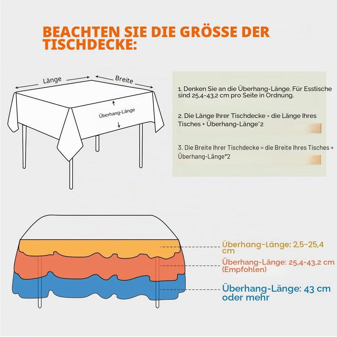 WAITER TREE Tischdecke leinen Hochwertig Tischdecke Abwaschbar Tischtuch Pflegeleichte Tischdecke Le