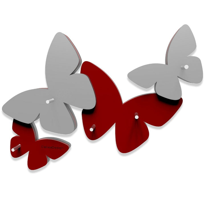 CalleDesign Farfalle Schlüsselbrett in Schmetterlingsform Rubin, Rubin