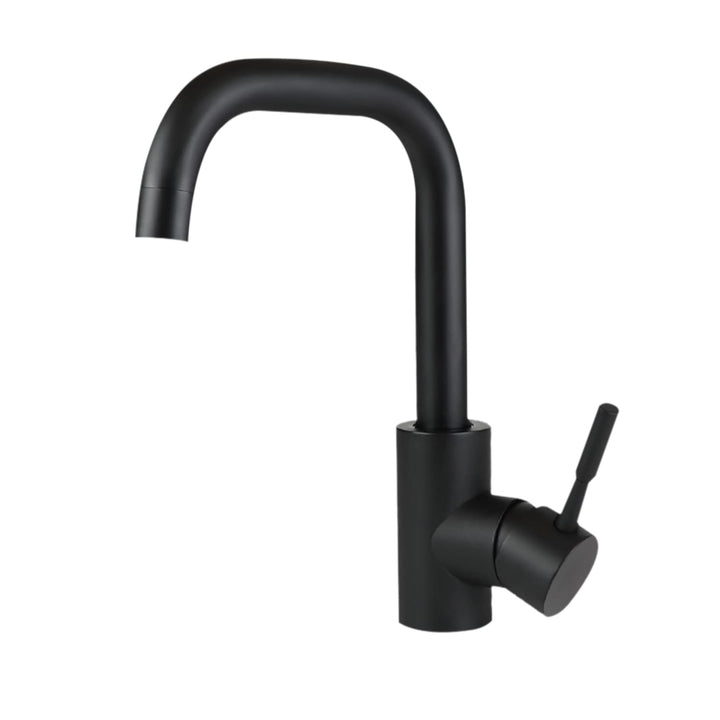 Mursche Wasserhahn Bad Waschtischarmatur Waschbecken Schwarz Matt - Armatur 360°Drehbar Kalt- Warmwa