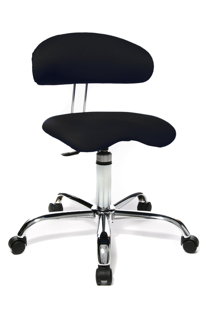 Topstar Sitness 40, Fitnesshocker, Arbeitshocker, Rollhocker mit Rückenunterstützung, 3-Dimensional