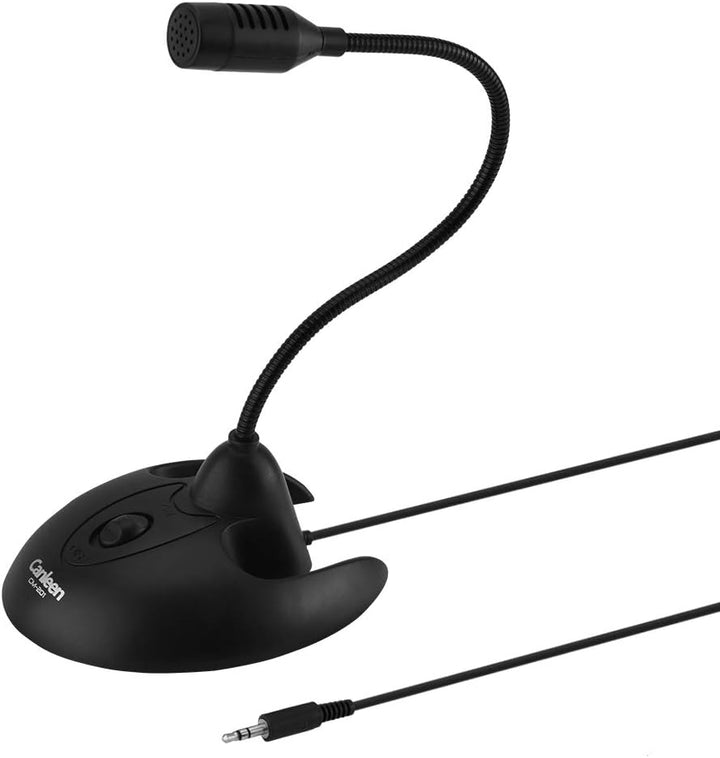 Richer-R Flexibles PC-Tischmikrofon, Flexible Schwanenhals Desktop Microphone 3,5mm Klinke,rutschfes