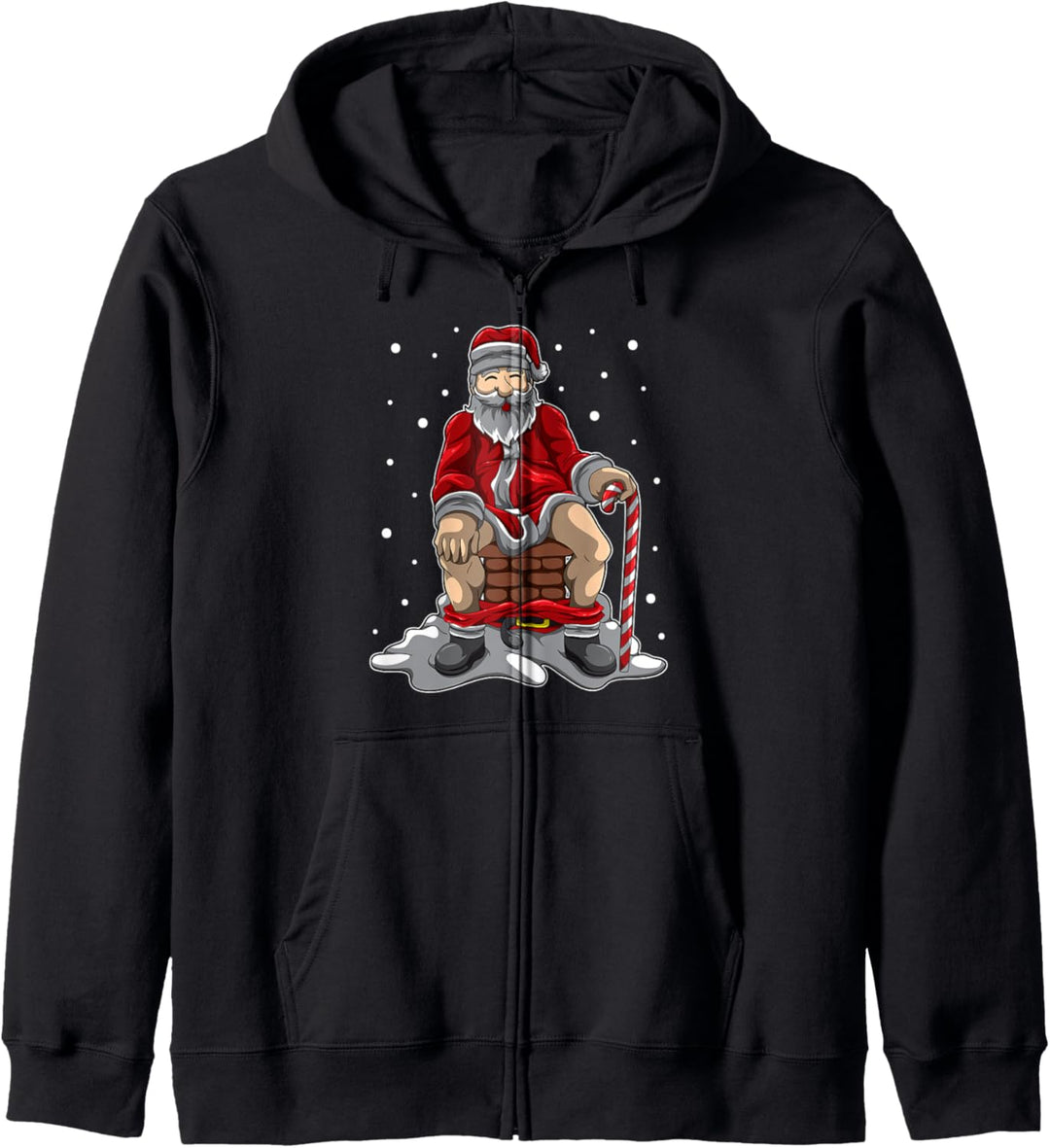 Weihnachtsmann kackt in Kamin - Weihnachtliche Vergeltung Kapuzenjacke