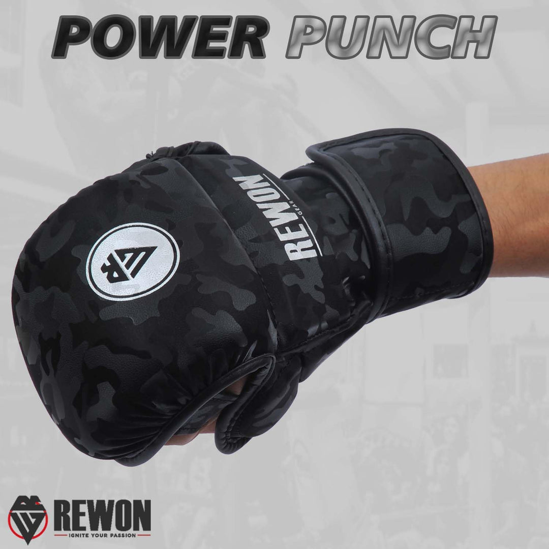 Rewon MMA Handschuhe - Sparring Grappling Handschuh - Hybrid Palm Martial Arts Fäustlinge Männer Fra