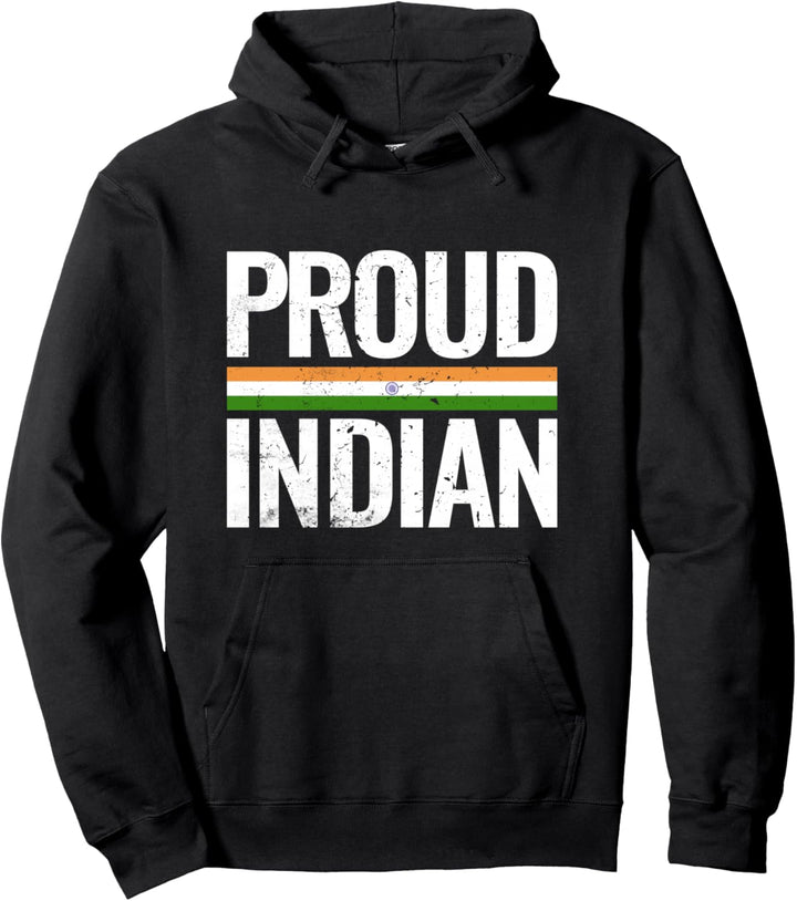 Proud Indian Indien Vintage Indische Flagge Inder Pullover Hoodie