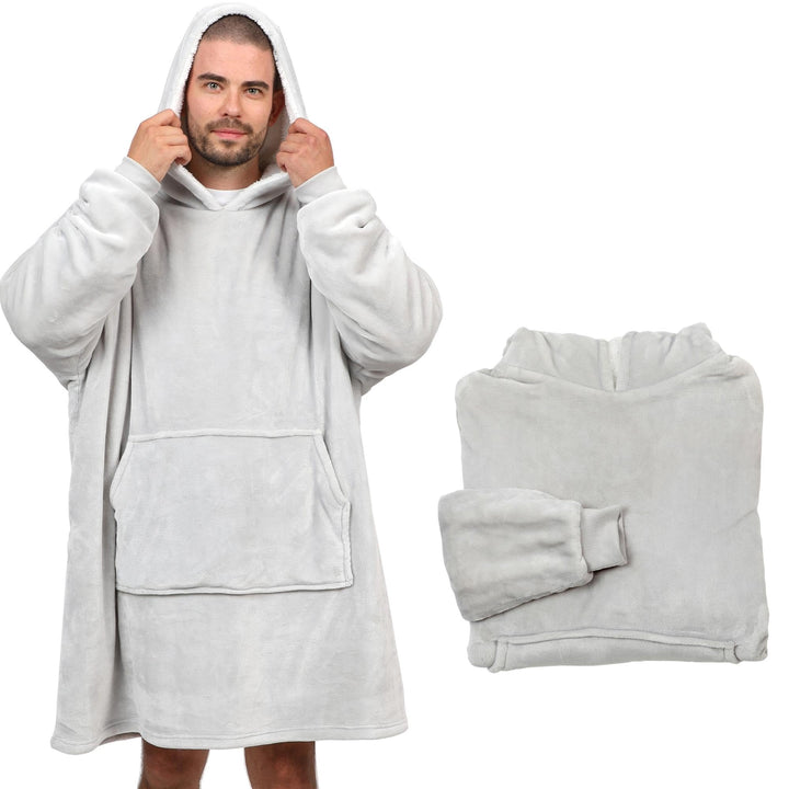 NorthHeat Beheizter Kuschel Hoodie | flauschige Ärmel Decke beheizbar | perfekt für Freundin, Mama u