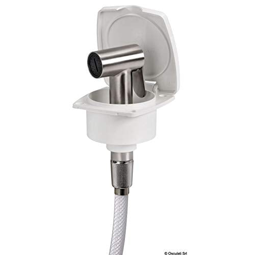 Doccia New Edge Inylon bianco doccia Tiger tubo Inox 4 m