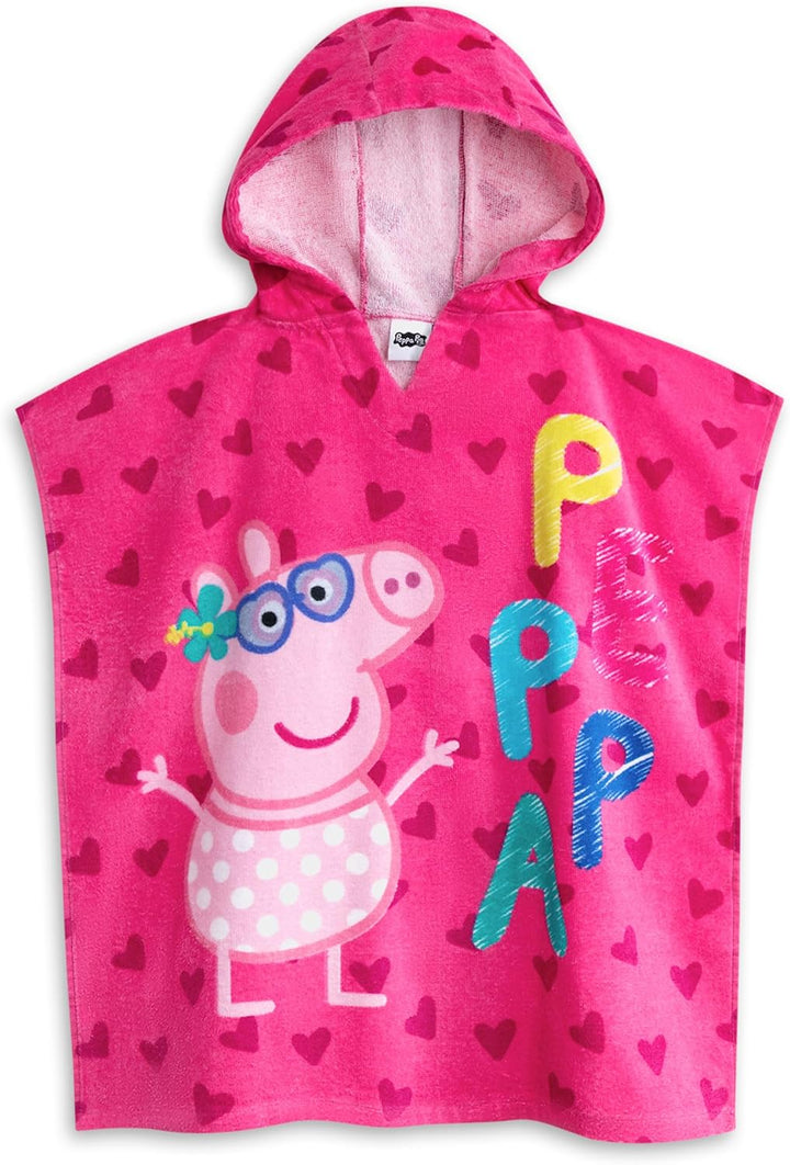 Peppa Pig Girls Badeanzug &amp; Kapuzenhandtuch Poncho Set 2-3 Jahre Rosa, 2-3 Jahre Rosa