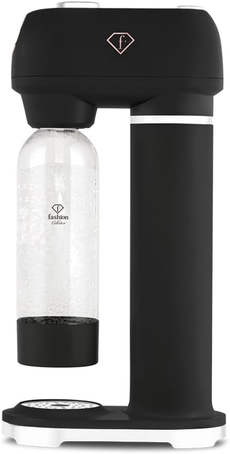 FASHION by Berlinger Haus – SODABAR Wassersprudler + 2 Flaschen, Matt Schwarz – Roségold Kollektion