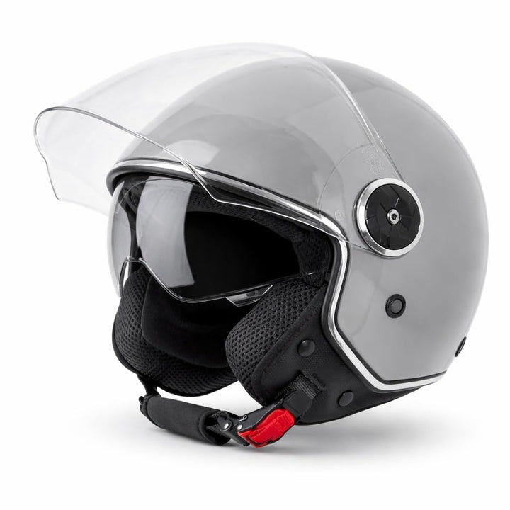 VINZ Tobia Jethelm mit Doppelvisier | Roller Helm mit Sonnenblende | In Gr. XS-XXL | ECE 22.06 Zerti