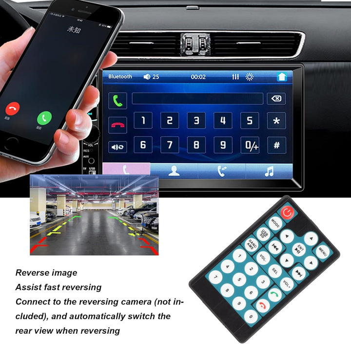 Bewinner 7 Zoll Doppel Din Autoradio, Bluetooth Autoradio MP5 Player mit Touchscreen, Freisprecheinr