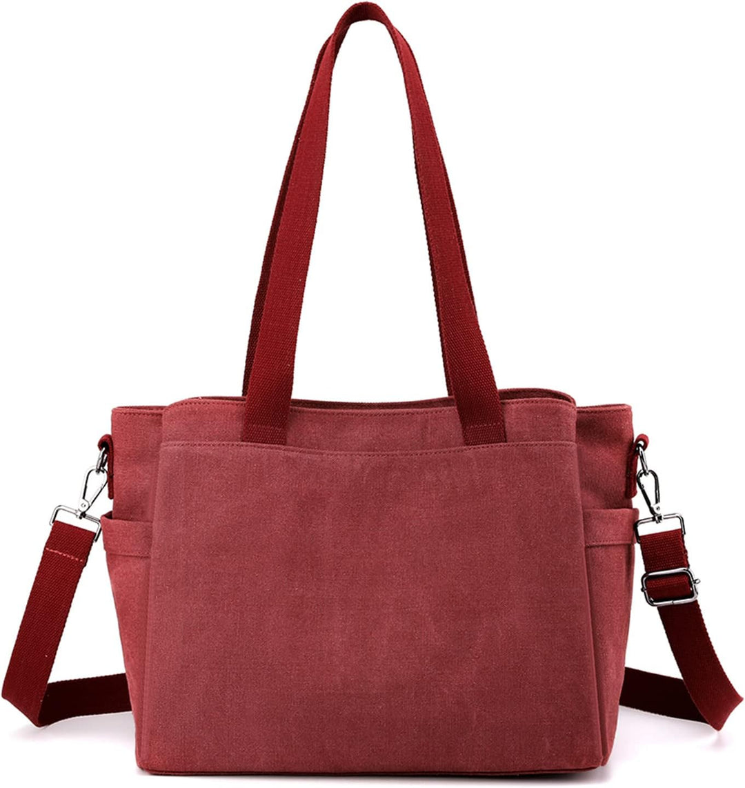 CORIOS Damen Schultertasche Canvas Handtasche Casual Tragetasche Grosse Kapazität Umhängetasche Mult