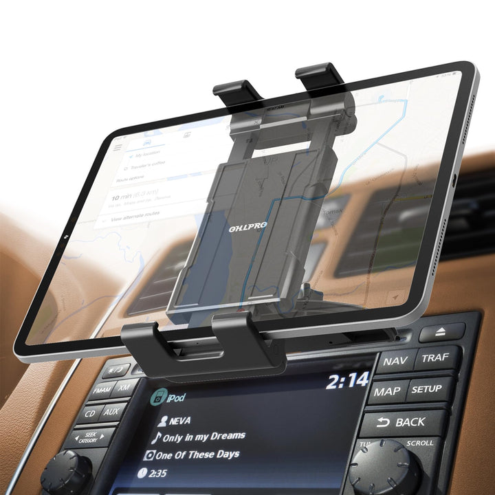 OHLPRO Tablet Halterung Auto CD Schlitz, 360° Drehbar iPad Autohalterung Tablethalterungen vorne CD