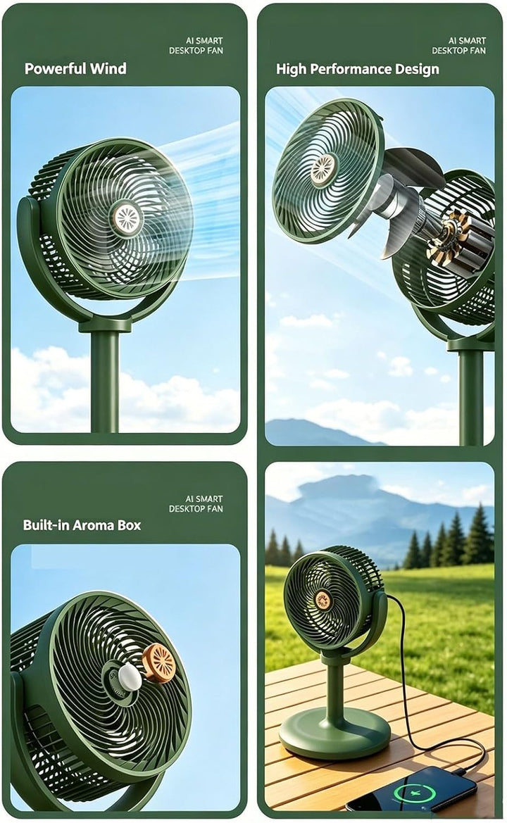 Standventilator sehr leise, Stand Ventilator gross, Ventilator mit Kühlung Sommer, Standing Fan, Bod