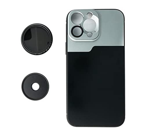 System-S ND Vario Filter 37 mm 2 bis 4000 Neutraldichte mit Hülle für iPhone 13 Pro Max