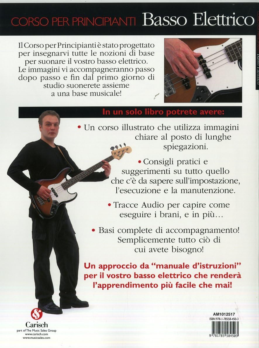 Corso Per Principianti - Basso Elettrico-E-Bass-BOOK+AUDIO-ONLINE