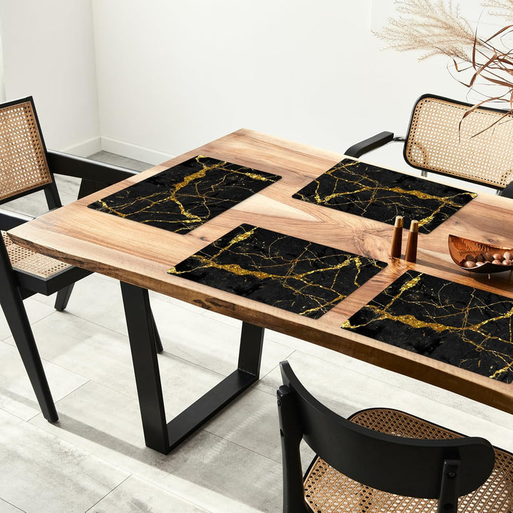 KitchenYeah© Platzsets Abwaschbar 6-Teilig 45x30 cm Tischsets Platzdeckchen rutschfeste Platzset Unt