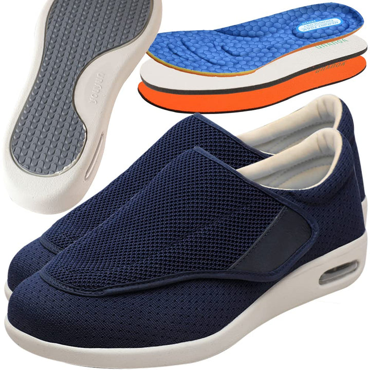 Aocase Diabetiker Schuhe für Geschwollene Füsse Senioren Schuhe Mit Klettverschluss rutschfest Atmun