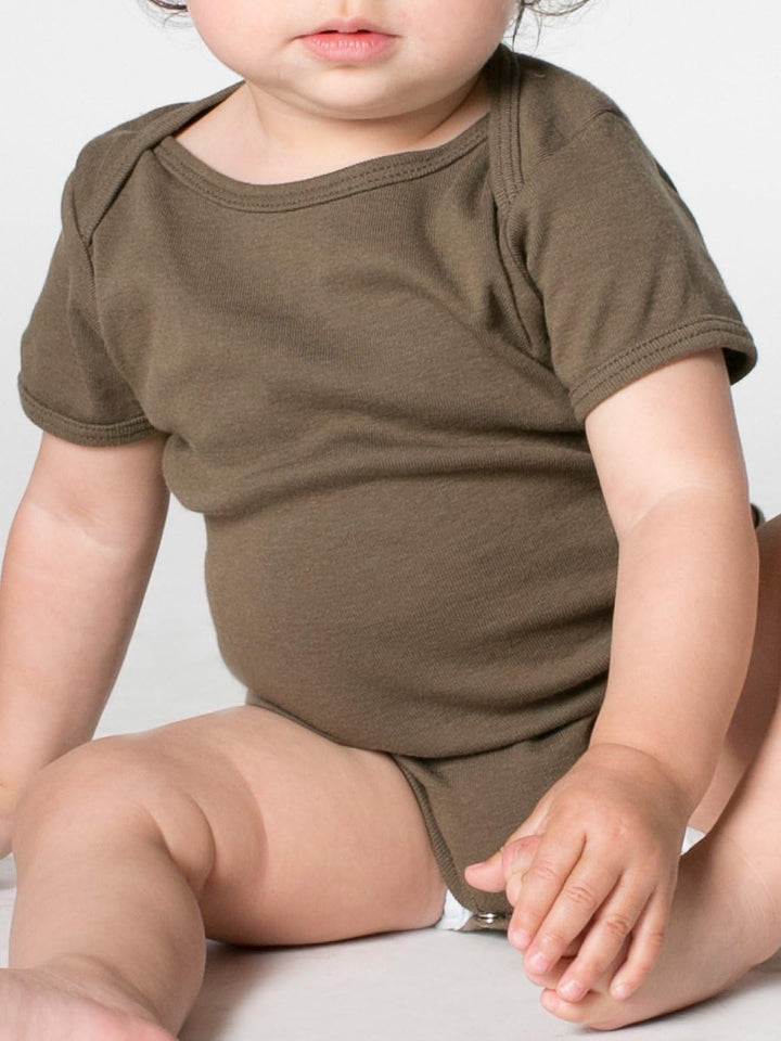 American Apparel - SäuglingsBaby Rib One Piece (4001), 6-12 Months, Black