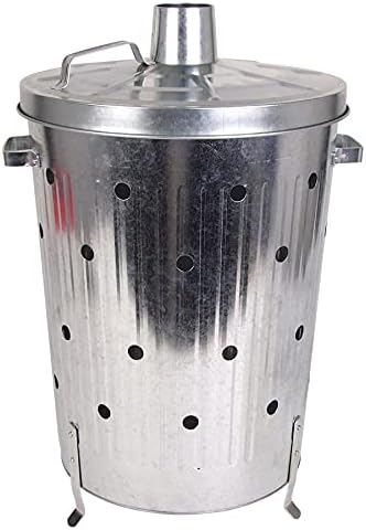 1a-Handelsagentur Verbrennungstonne 75l verzinkt - Feuertonne Feuerschale Verbrenner Terrassenofen H