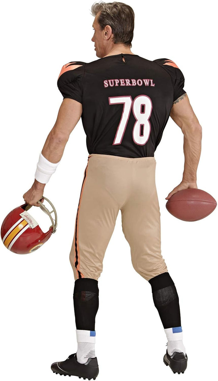 Widmann - Kostüm American Football Spieler, gepolstertes T-Shirt und Hose, Karneval, Mottoparty, L