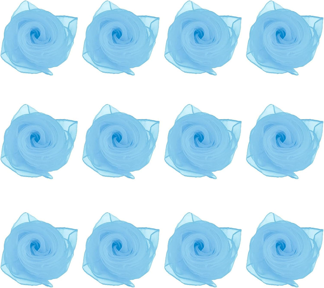 Larcele 12 Pcs Square Dance Jonglieren Schals für Kinder Mädchen Party Aktivitäten Zubehör Dekoratio