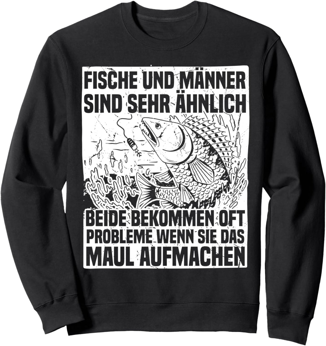 Fische & Männer Spruch, Fisch Angeln, Fischen, Angler Sweatshirt