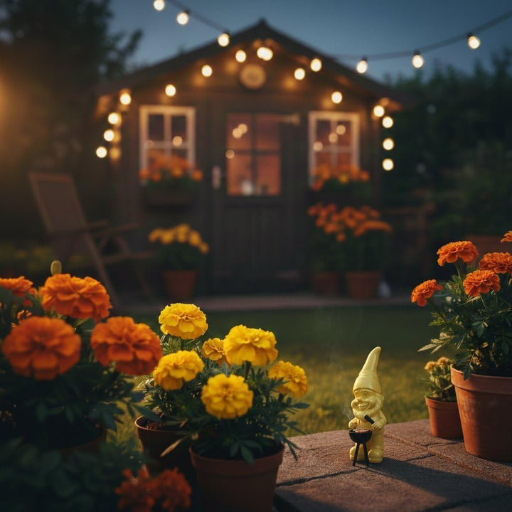 colourliving GartenPoser GrillPoser Gartenzwerg am Grill – Moderne Zwerg-Deko in Hochglanz für Garte