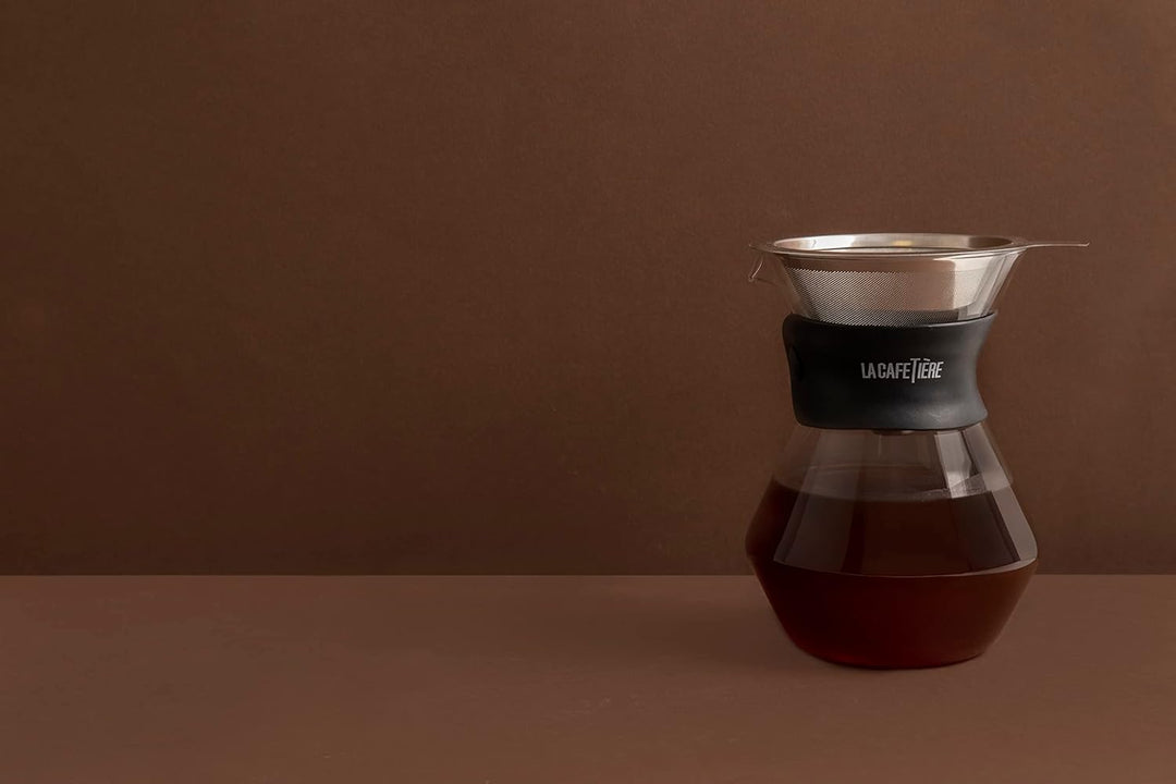 La Cafetière Glaskaraffe und Kaffeetropfer-Set, 3 Tassen, in Geschenkbox