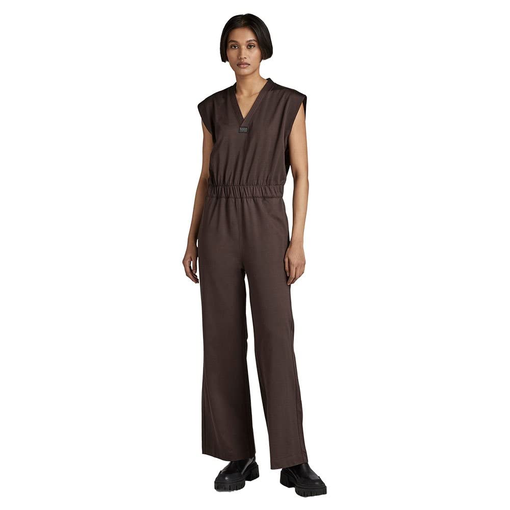 G-STAR Damen Wide Leg V-neck Jumpsuit Jumpsuit XS Braun (chocolat D22370-C813-285), XS Braun (chocol