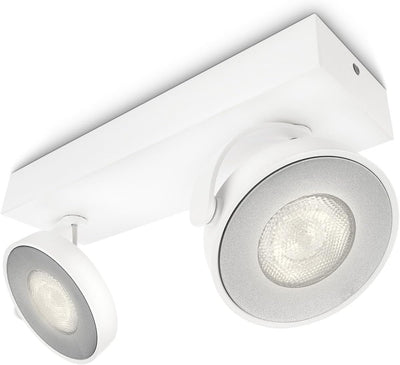 Philips myLiving LED Clockwork Spotbalken, 2x4,5W, dimmbar, Weiss 2-flammig Weiss, 2-flammig Weiss