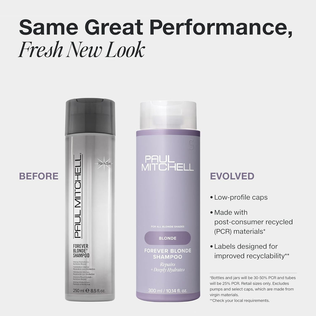 Paul Mitchell Forever Blonde Shampoo - Shampoo für blondes Haar ohne Sulfate, Hair-Care für aufgehel