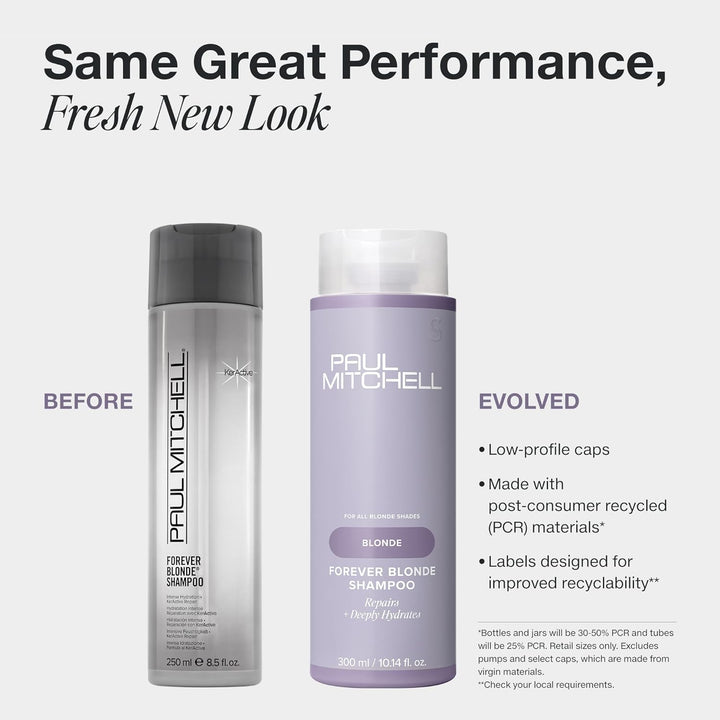 Paul Mitchell Forever Blonde Shampoo - Shampoo für blondes Haar ohne Sulfate, Hair-Care für aufgehel