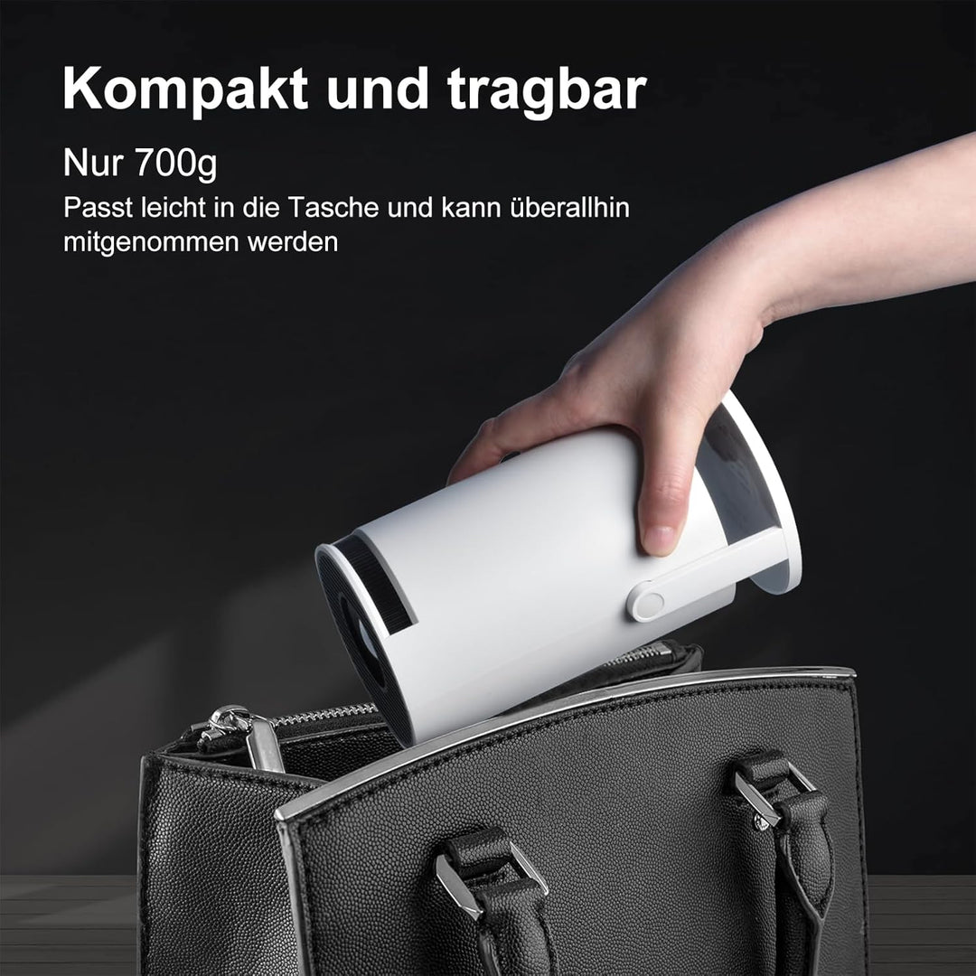 Salange Mini Beamer,Unterstützt 4K Mini Projektor WiFi 6 BT5.2,Projektor Android OS 11.0 Beamer 4k H