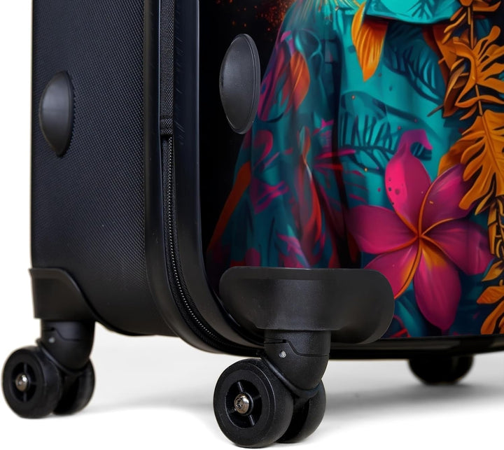 NoBoringSuitcases.com® Koffer XL Gross 77x51.5x28 cm Hartschale Reisekoffer 4 Rollen Leicht Koffer T