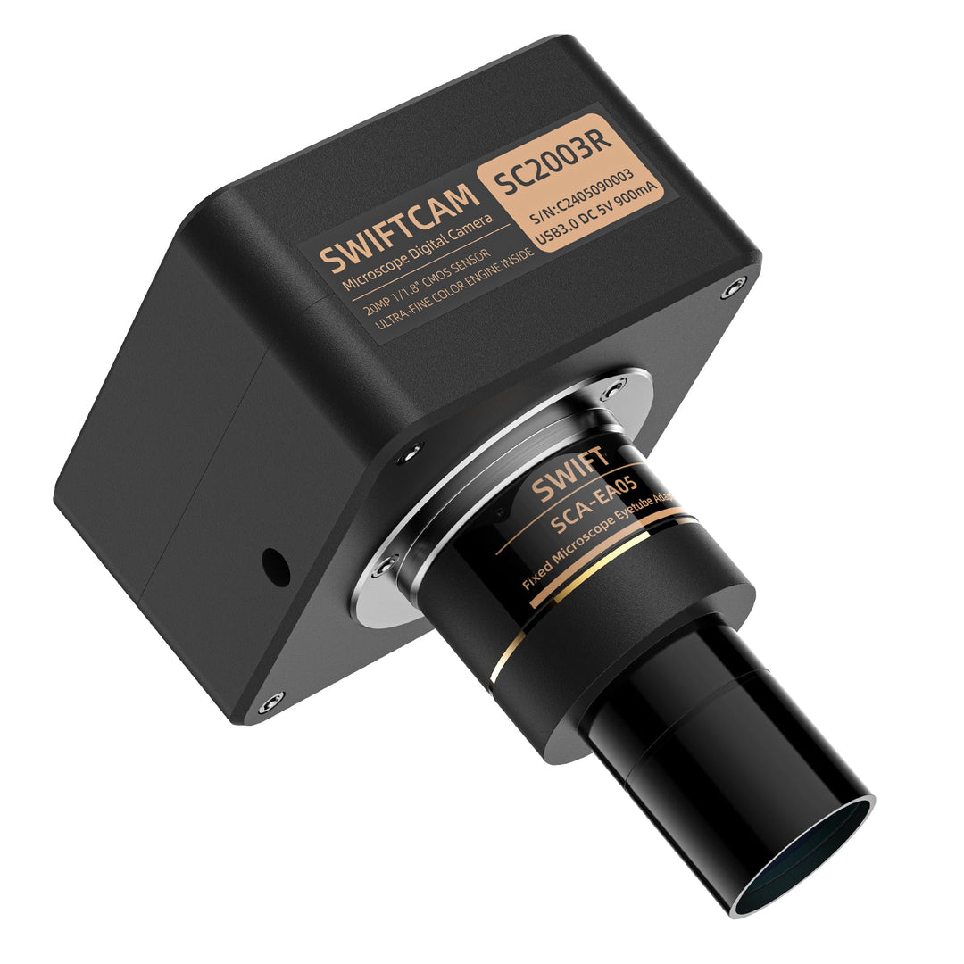 SWIFT Swiftcam SC2003R-CK – 20-MP Kamera für Mikroskope, USB-3.0-Direktkopplung, 0,5× Reduktionsopti