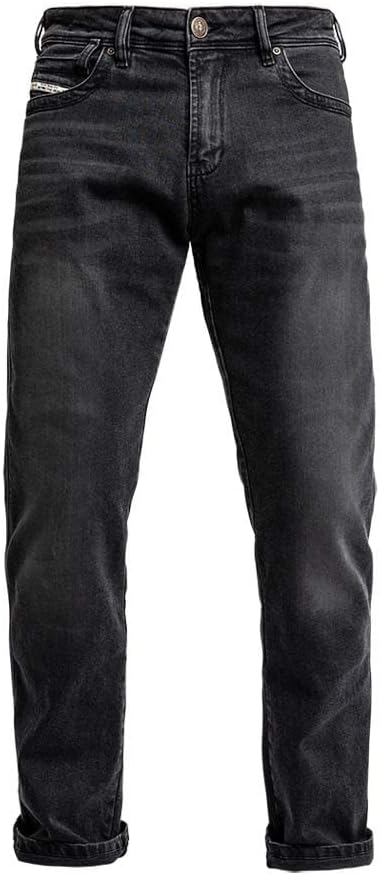 John Doe Taylor Monolayer XTM Motorrad Jeans Stretch Atmungsaktiv mit Protektoren 31W / 32L Schwarz,