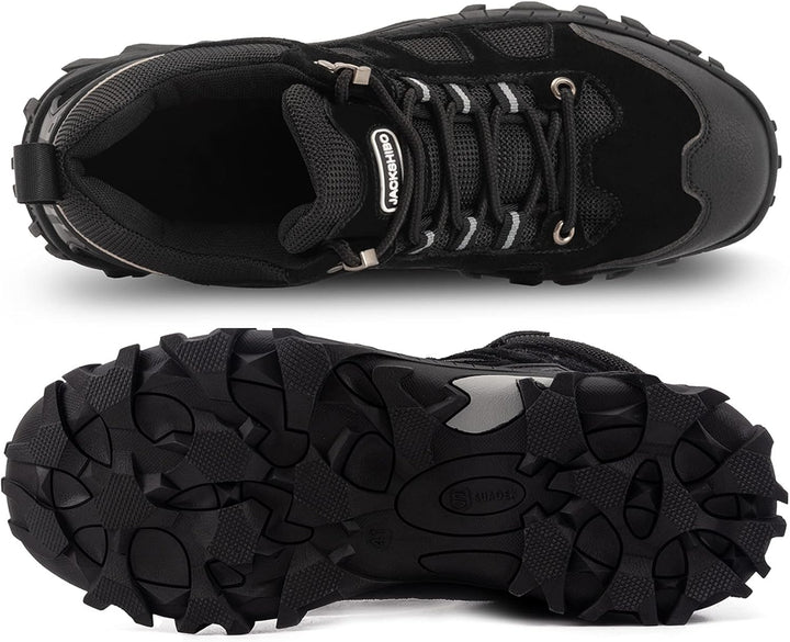 JACKSHIBO Wanderschuhe Herren Damen Trekkingschuhe Wanderstiefel Outdoor Unisex 46 EU Schwarz, 46 EU