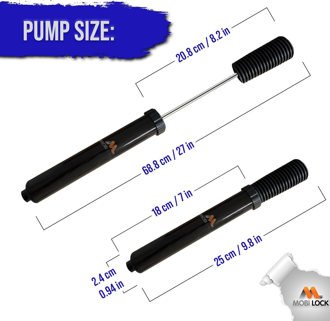 Dual-Action (2-Wege) Pumpe für schnelles und einfaches Aufpumpen von Bällen - mit 1 Schlauch, 4 Pump